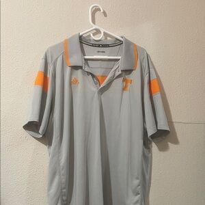 Adidas Men's Tenessee Volunteers Polo in Gray with Orange Accents